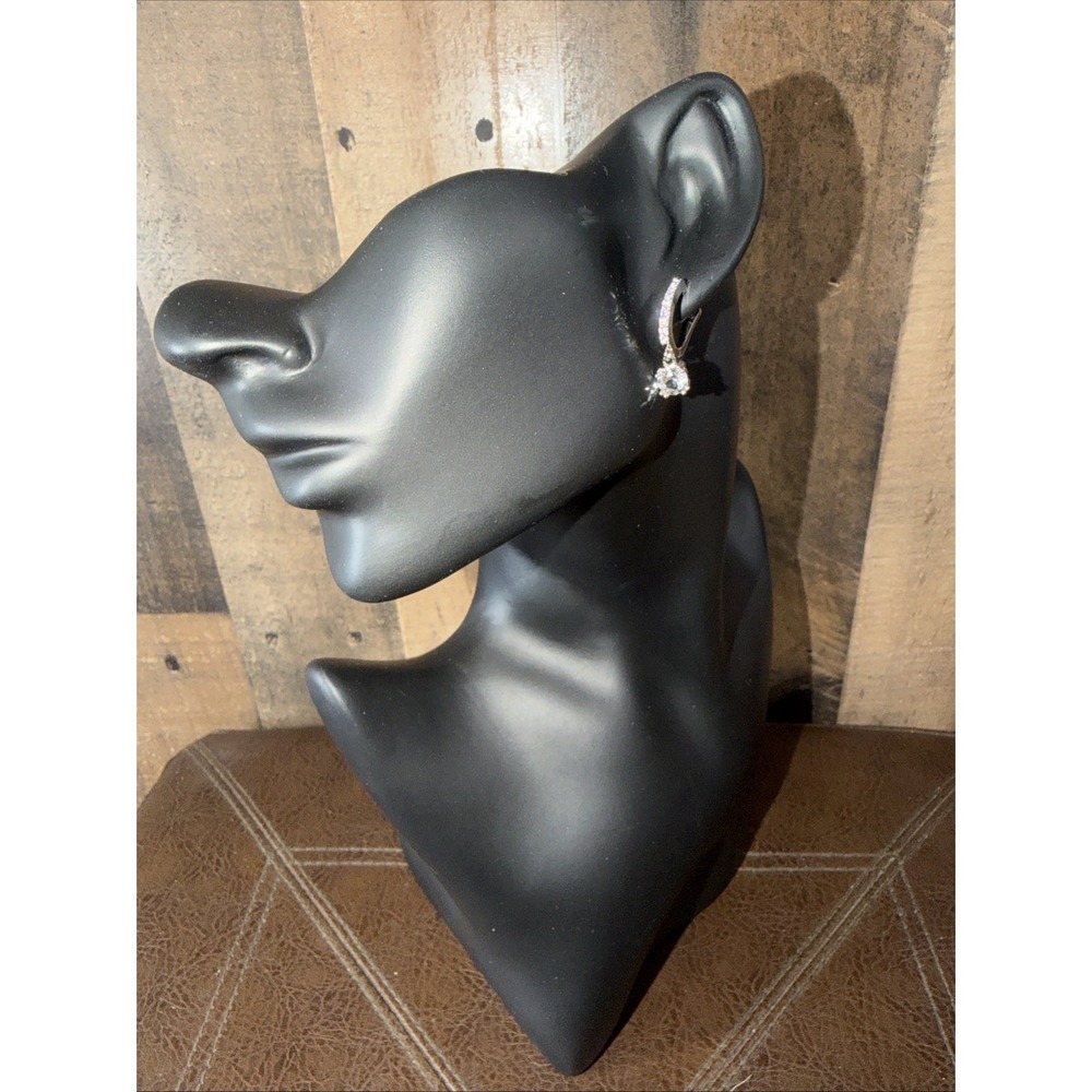 Cate & Chloe McKenzie‎ 18k White Gold Plated Dangle Earrings Swarovski Crystal